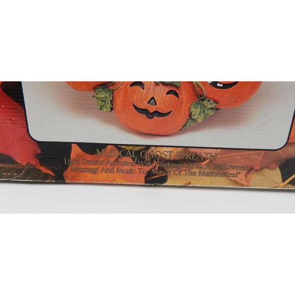 Gift Innovations Ghost and Pumpkin Wreath Talking Wall Decoration Non Working - Picture 12 of 13